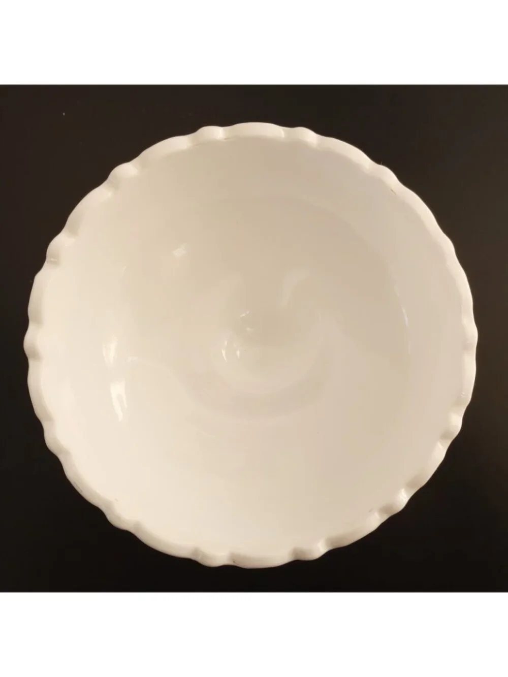 Fenton Milk Glass Scalloped Chalice Roses White Pedestal Candy Dish Vintage